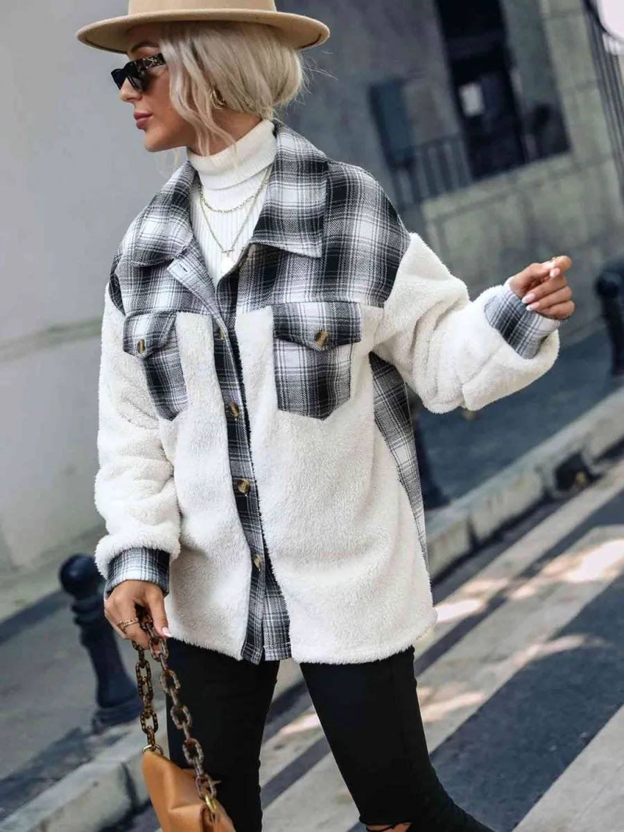 Cozy Checkmate Plaid Fleece Jacket
