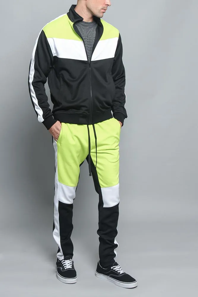 Tri Color Blocked Track Suit